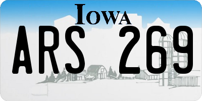 IA license plate ARS269