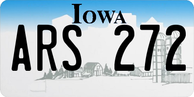 IA license plate ARS272