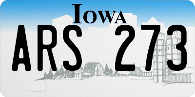 IA license plate ARS273