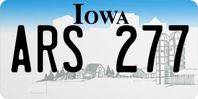 IA license plate ARS277