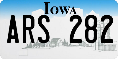 IA license plate ARS282