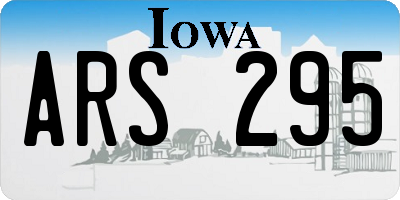 IA license plate ARS295