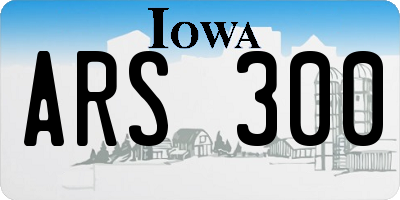 IA license plate ARS300
