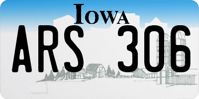IA license plate ARS306