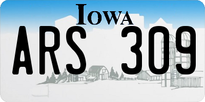 IA license plate ARS309