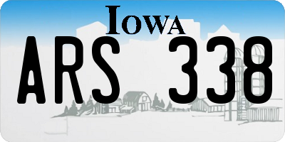 IA license plate ARS338