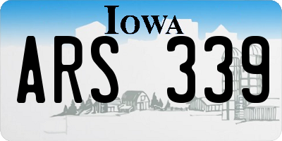 IA license plate ARS339