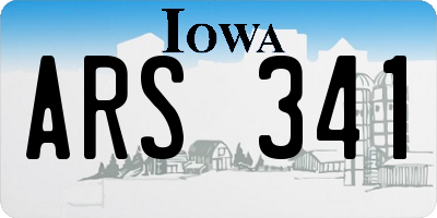 IA license plate ARS341