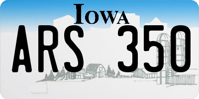 IA license plate ARS350