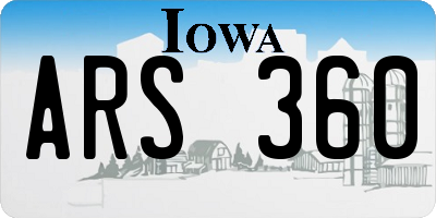 IA license plate ARS360
