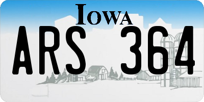 IA license plate ARS364