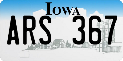 IA license plate ARS367