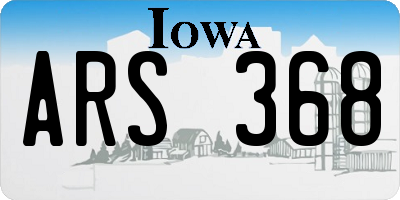 IA license plate ARS368