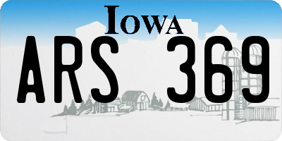 IA license plate ARS369