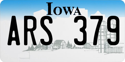 IA license plate ARS379