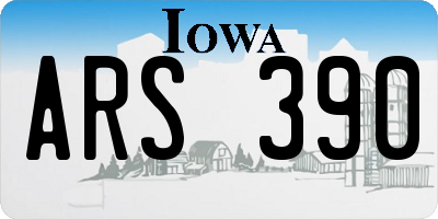 IA license plate ARS390