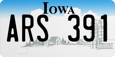 IA license plate ARS391