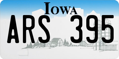 IA license plate ARS395