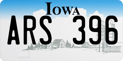 IA license plate ARS396
