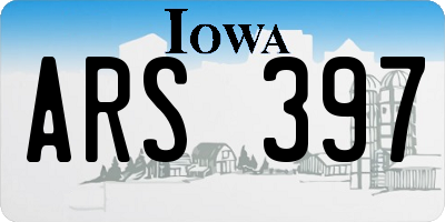 IA license plate ARS397