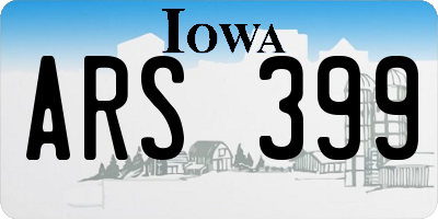 IA license plate ARS399