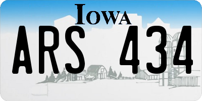 IA license plate ARS434