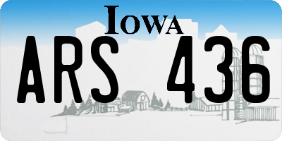 IA license plate ARS436
