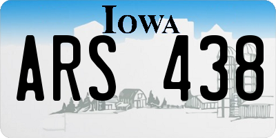 IA license plate ARS438