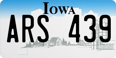 IA license plate ARS439