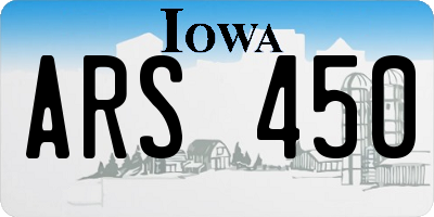 IA license plate ARS450