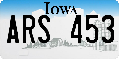 IA license plate ARS453