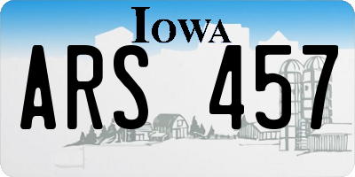 IA license plate ARS457