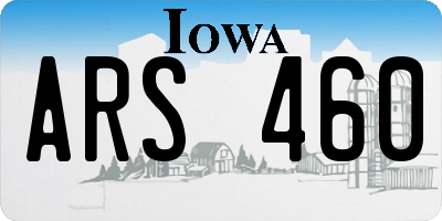 IA license plate ARS460