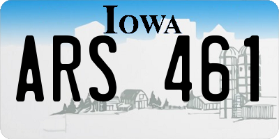 IA license plate ARS461