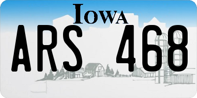 IA license plate ARS468