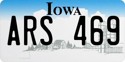 IA license plate ARS469
