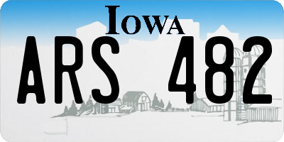IA license plate ARS482