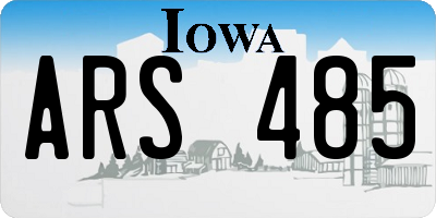 IA license plate ARS485