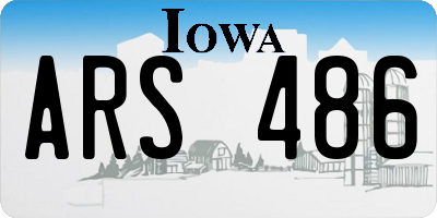IA license plate ARS486