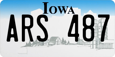 IA license plate ARS487