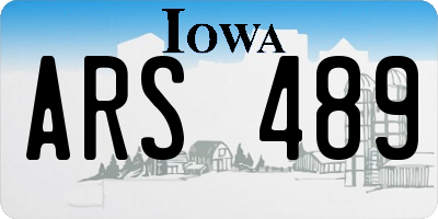 IA license plate ARS489