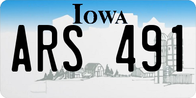 IA license plate ARS491