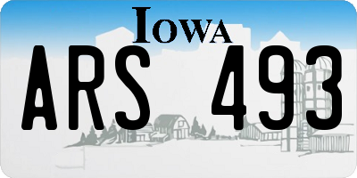 IA license plate ARS493