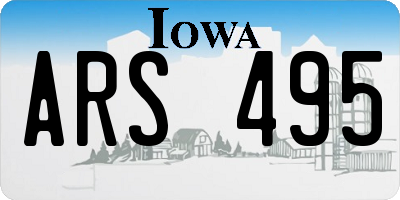 IA license plate ARS495