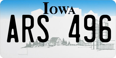 IA license plate ARS496