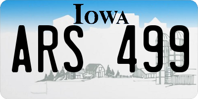 IA license plate ARS499
