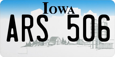 IA license plate ARS506
