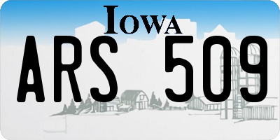 IA license plate ARS509