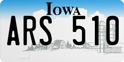 IA license plate ARS510