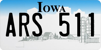 IA license plate ARS511